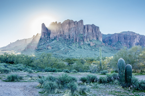 Sun Dog over Superstition Peak 5024, Lost Dutchman State Park, Arizona
